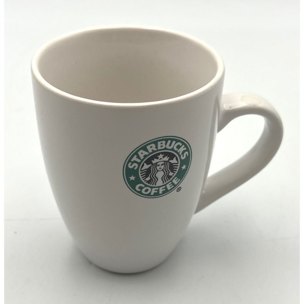 Starbucks Coffee Mug White 6.7oz 2007 with Logo Ceramic Cup 3.75" Tall